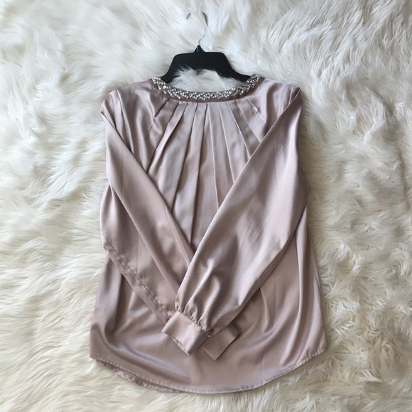 Jennifer Lopez Pale Pink Blouse Size Small - Picture 2 of 6